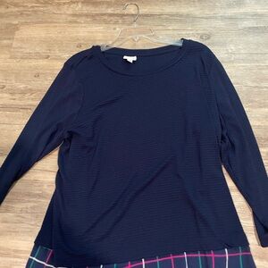 Kim Rogers Navy Long Sleeve Top